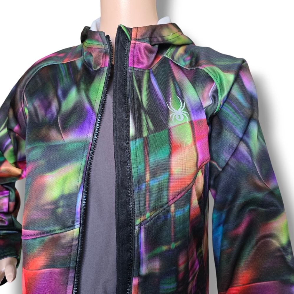 SPYDER Youth Multicolored Ryze Spectra Fleece Hooded Jacket Unisex XL (18) - Picture 10 of 16